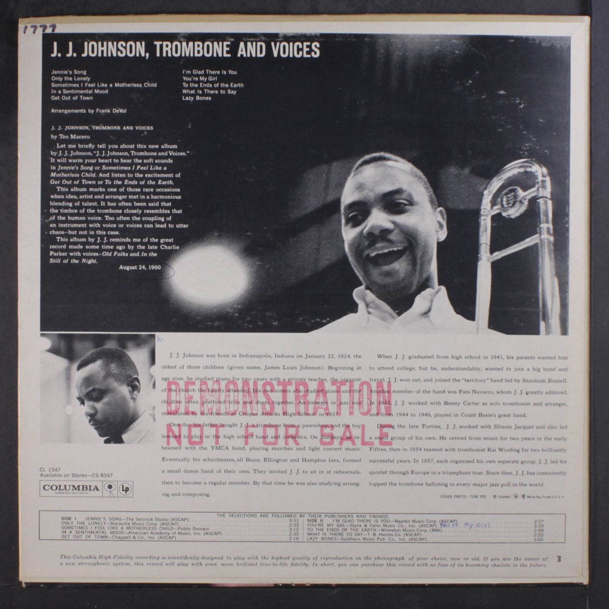 trombone and voices by J.J. JOHNSON