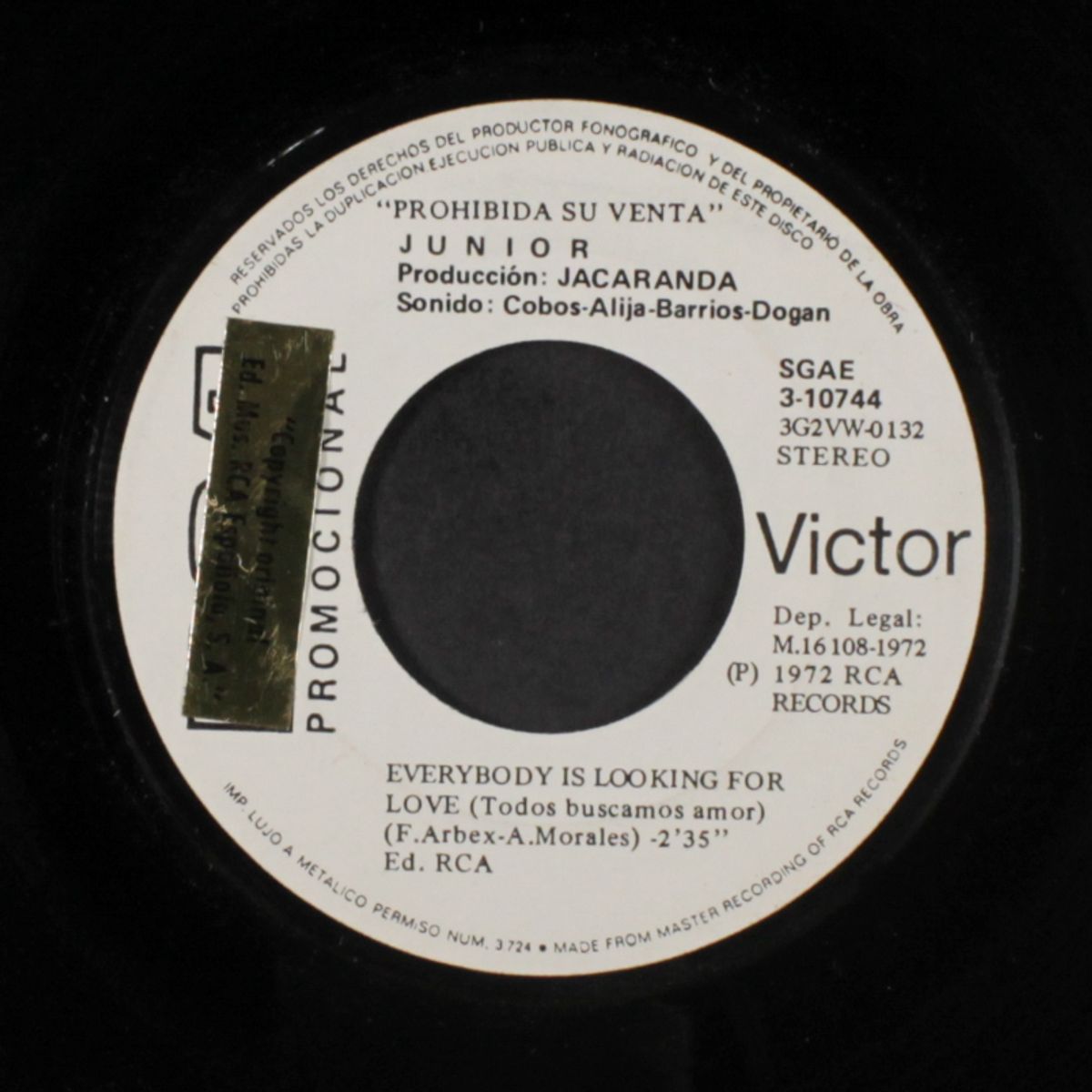 bonely bonela / everybody is looking for love by JUNIOR