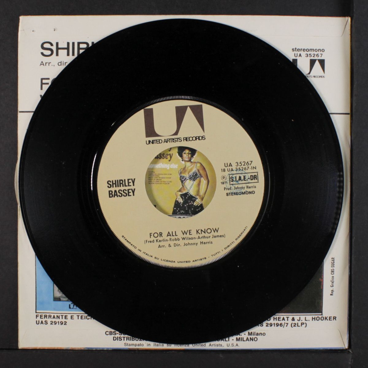for all we know / what's done is done by SHIRLEY BASSEY