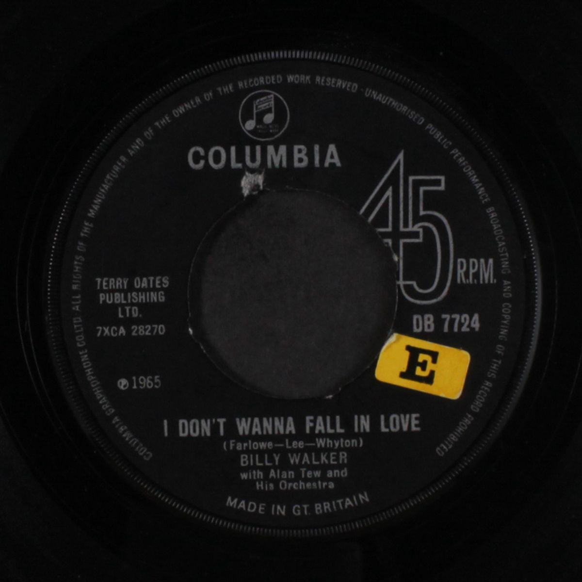 a certain girl / i don't wanna fall in love by BILLY WALKER