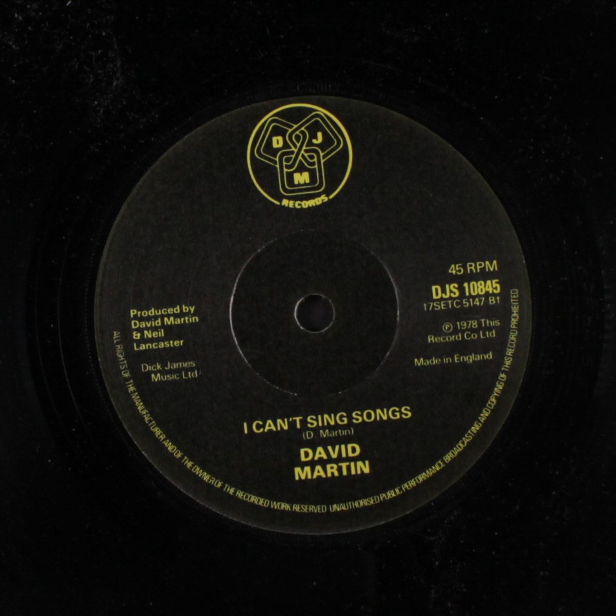 i just wanna be with you / i can't sing songs by DAVID MARTIN