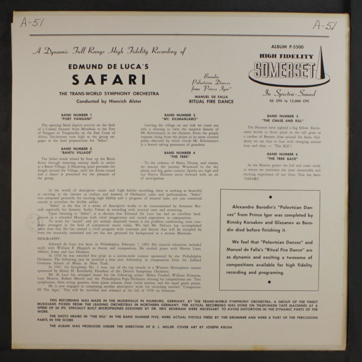 edmond de luca's safari by TRANS WORLD SYMPHONY ORCHESTRA