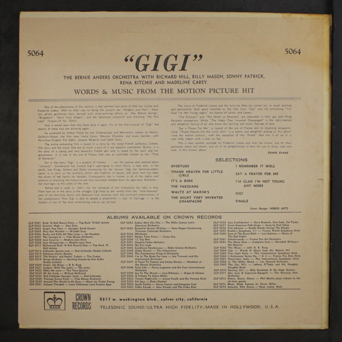gigi by ORIGINAL CAST