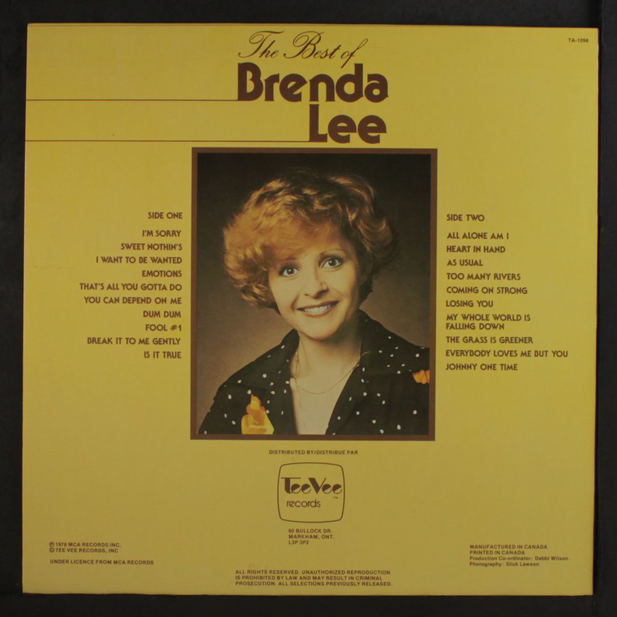 the best of by BRENDA LEE