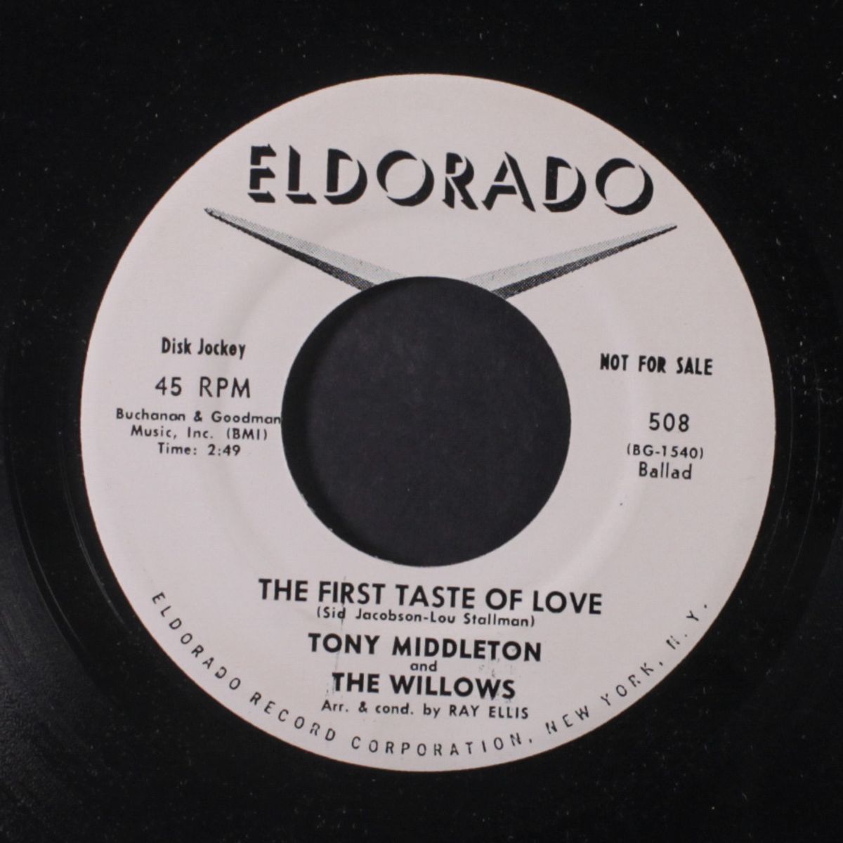 only my heart / the first taste of love by TONY MIDDLETON & WILLOWS