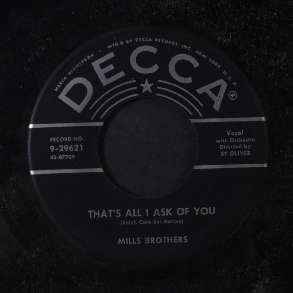 mi muchacha / that' all i ask of you by MILLS BROTHERS