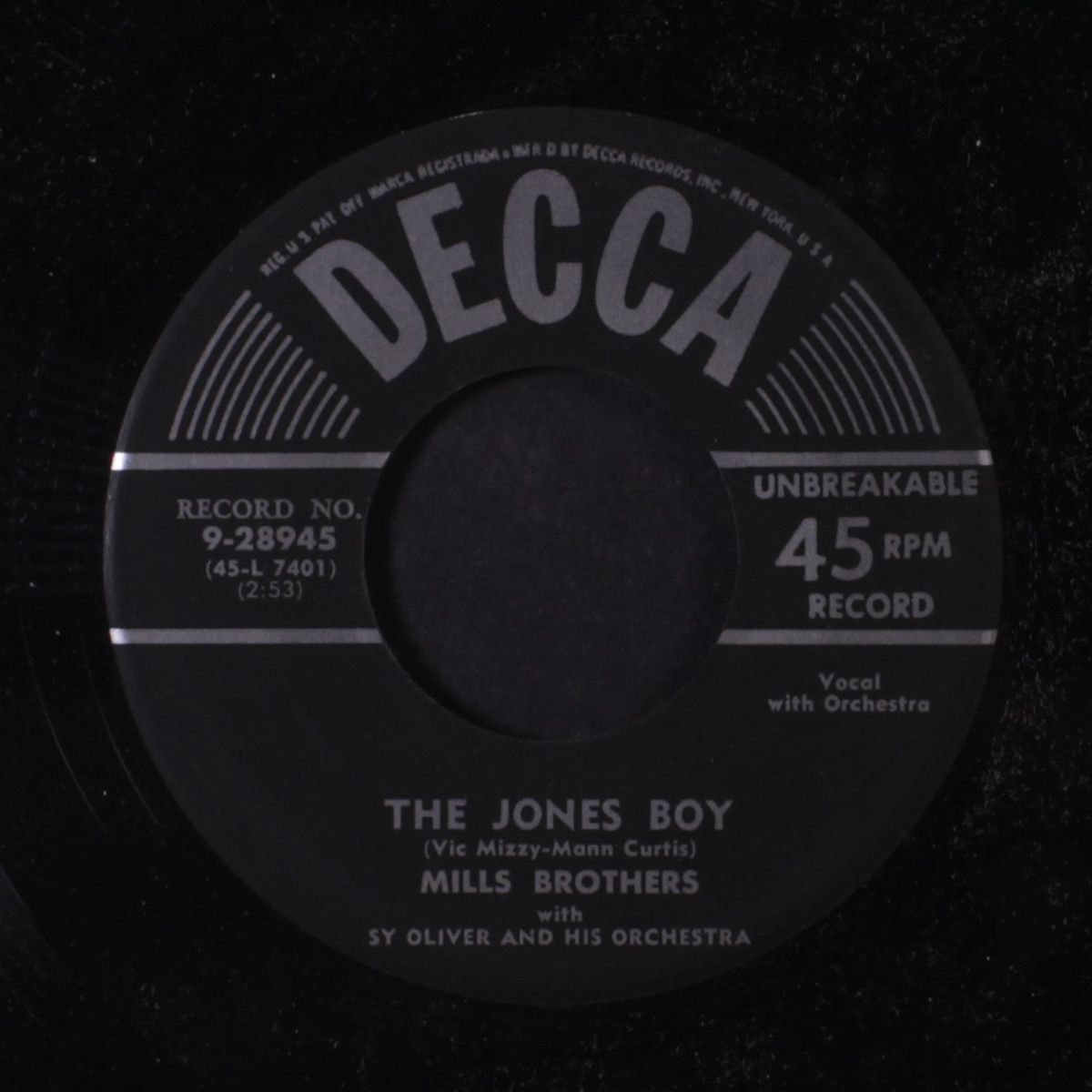 the jones boy / she was five and he was ten by MILLS BROTHERS