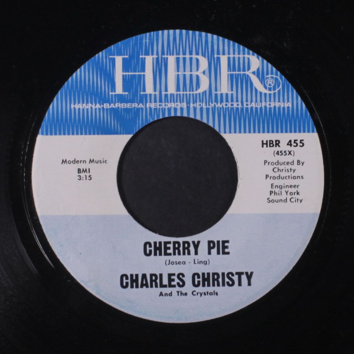 cherry pie / will i find her by CHARLES CHRISTY & CRYSTALS