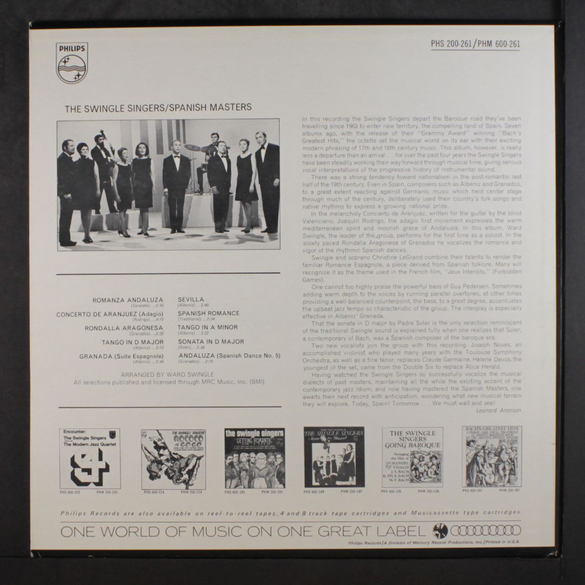 spanish masters by SWINGLE SINGERS