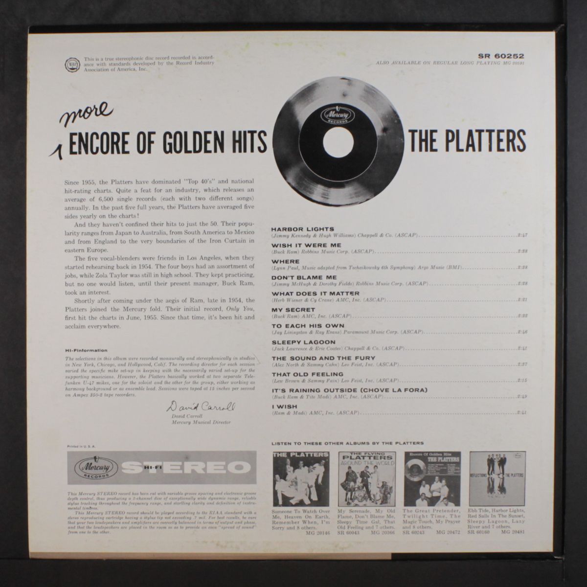 more encore of golden hits by PLATTERS