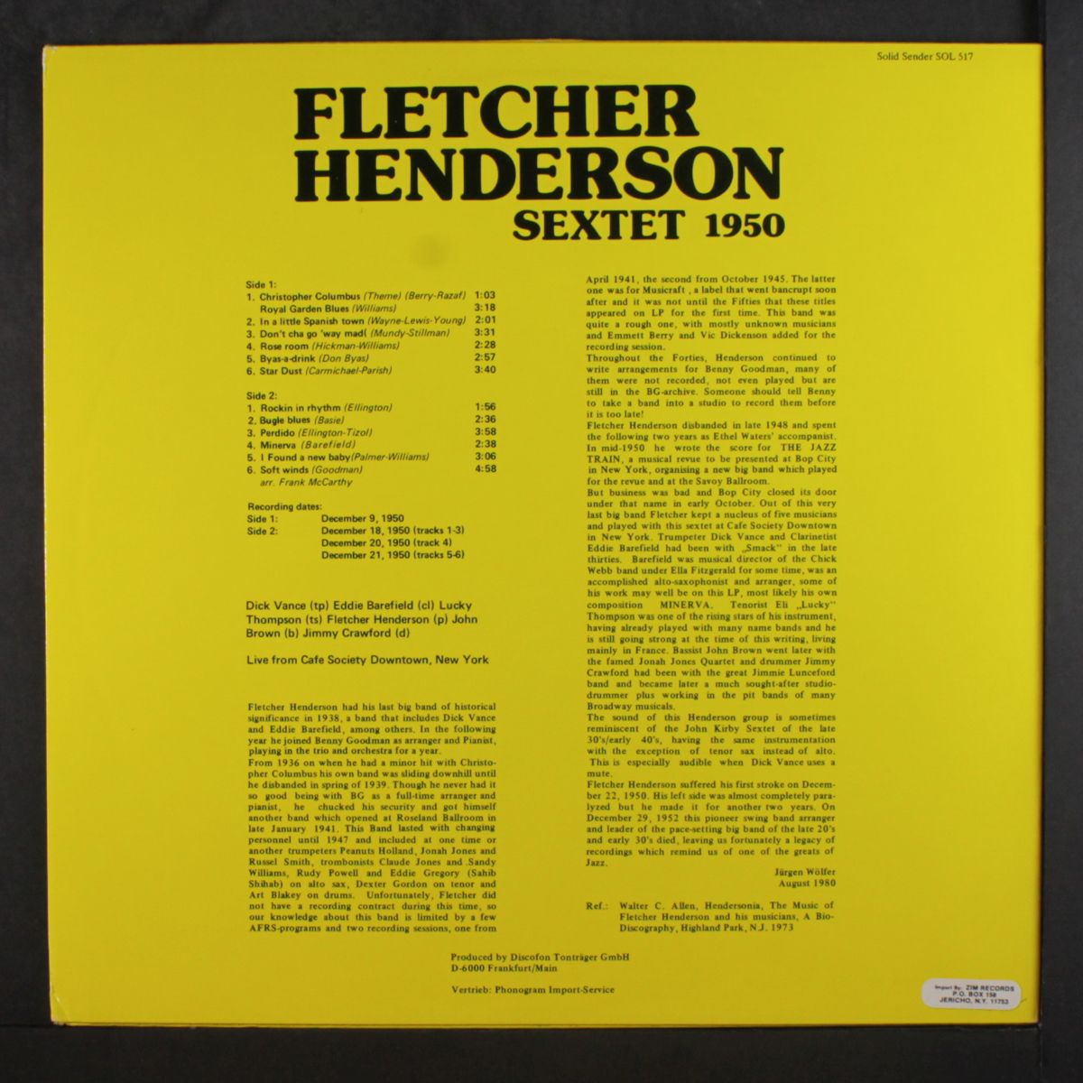 fletcher henderson sextet 1950 by FLETCHER HENDERSON