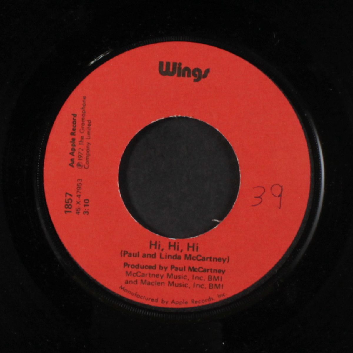 hi hi hi / c moon by PAUL MCCARTNEY & WINGS