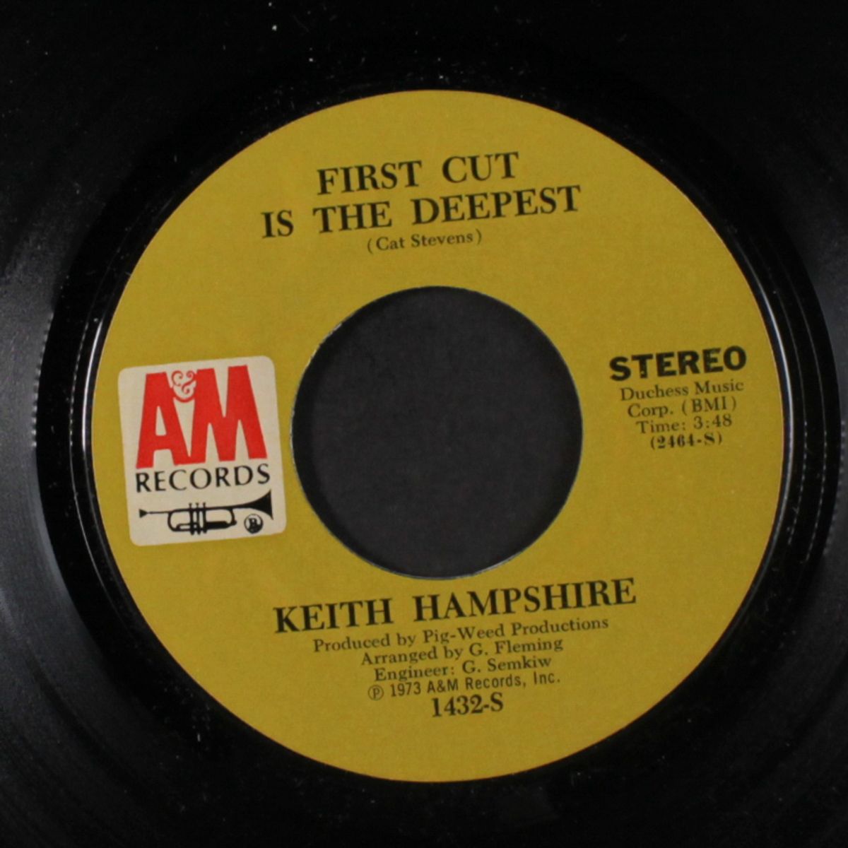 first cut is the deepest / you can't hear the song by KEITH HAMPSHIRE