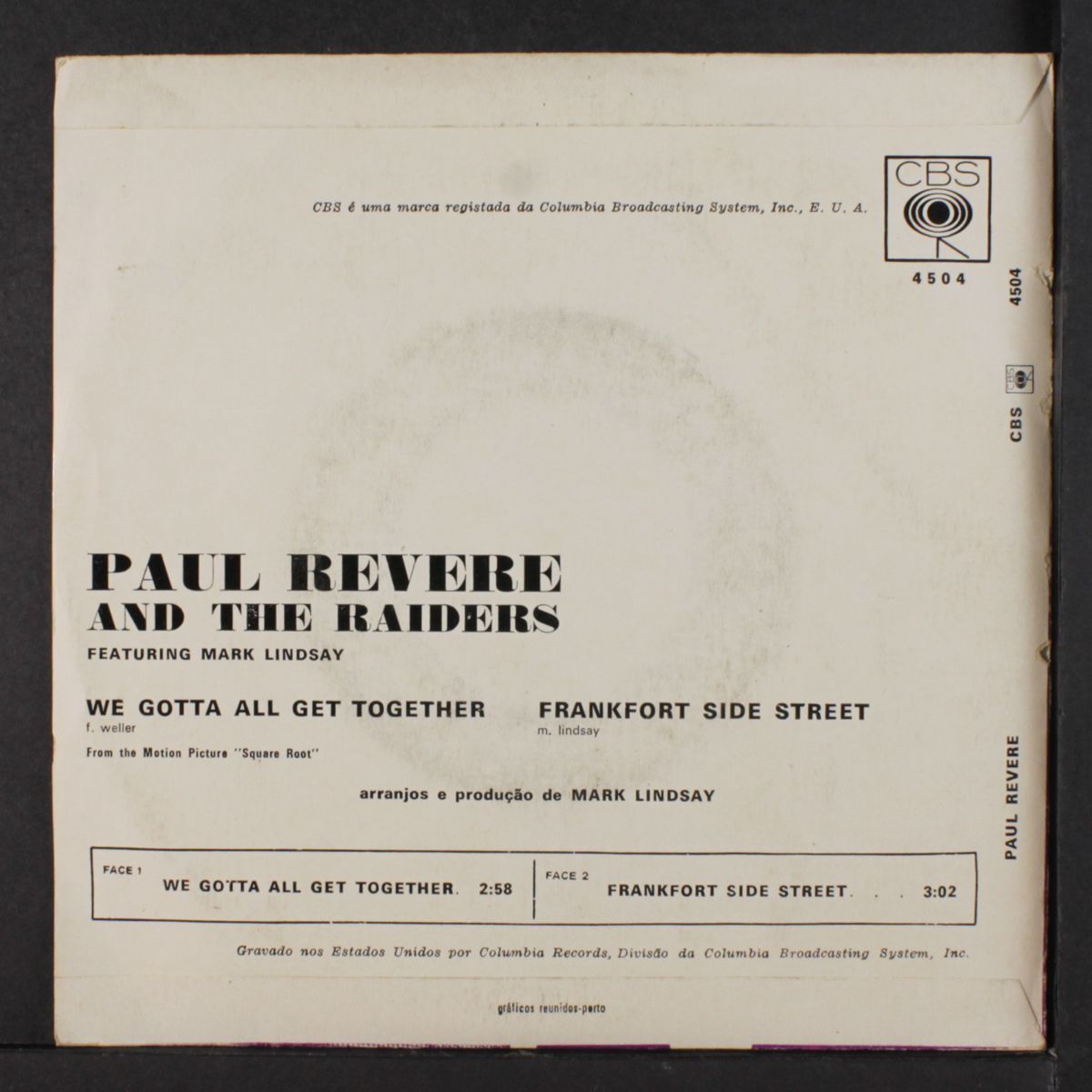 we gotta all get together / frankfort side street by PAUL REVERE & RAIDERS