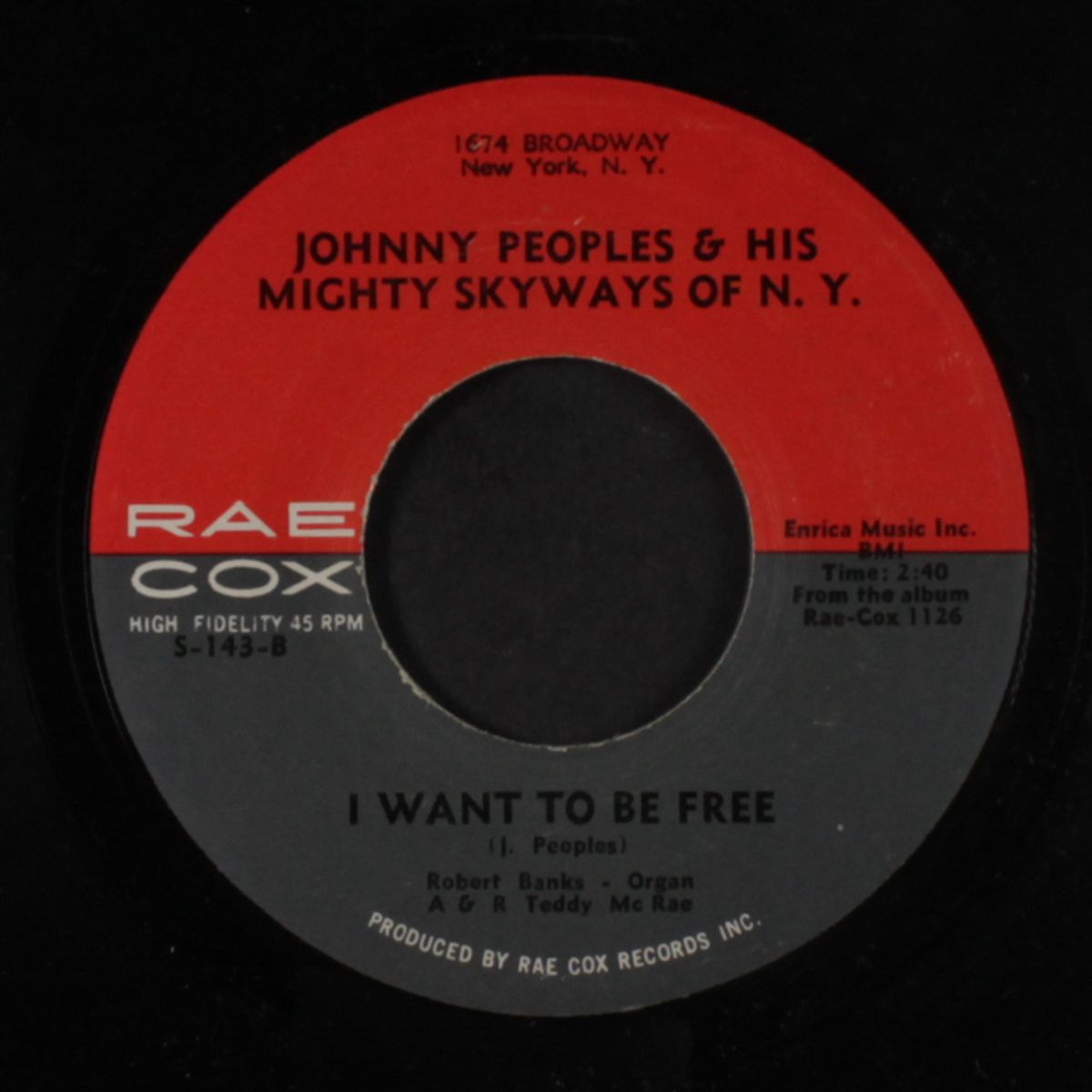 i want to be free / when jesus come by JOHNNY PEOPLES & EXCITING GOSPEL CROWNS
