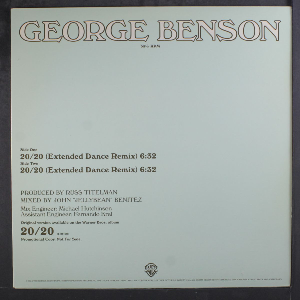 20/20 / same by GEORGE BENSON
