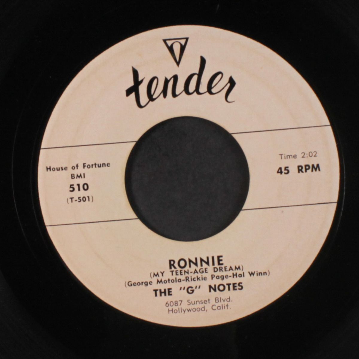 ronnie / i would by G NOTES