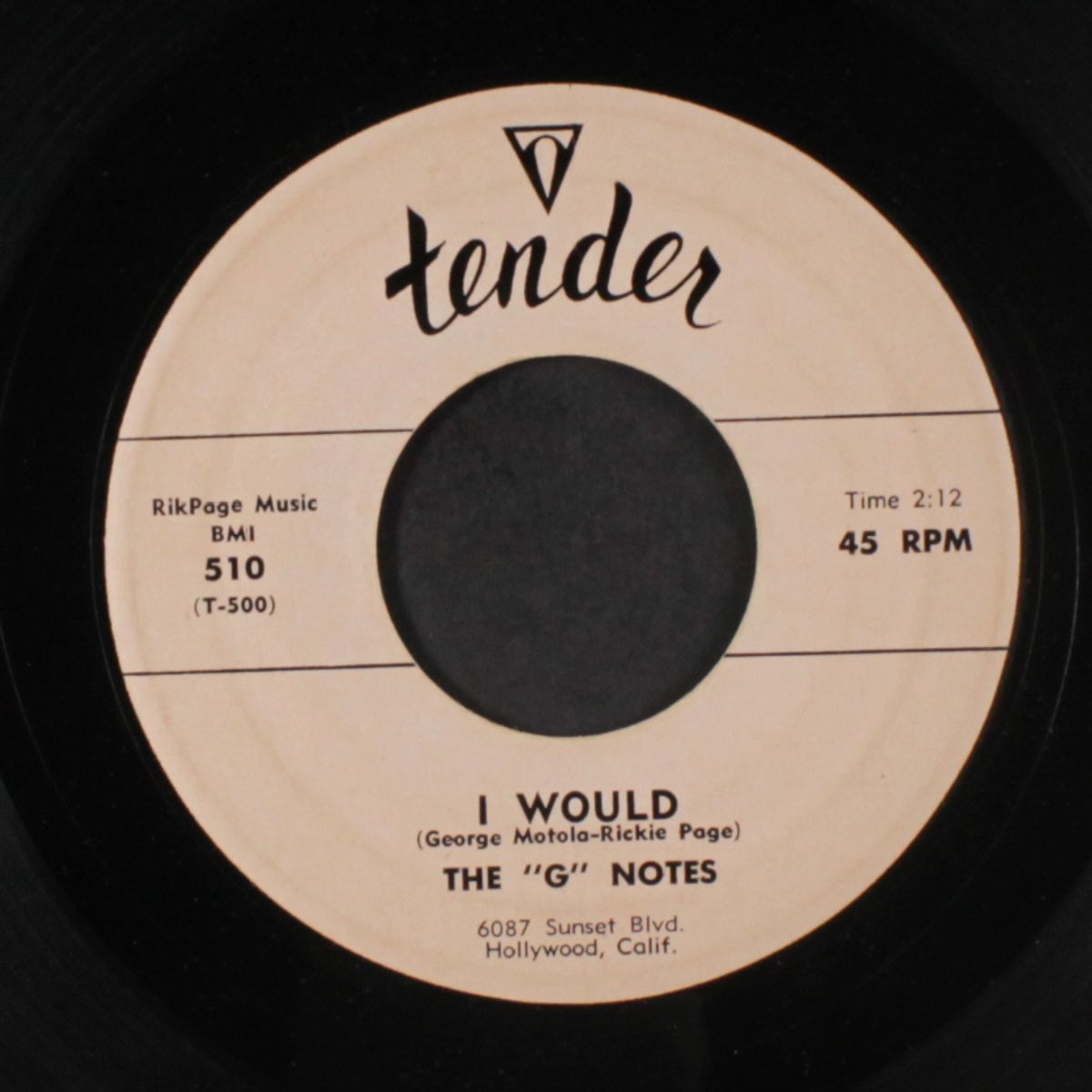 ronnie / i would by G NOTES