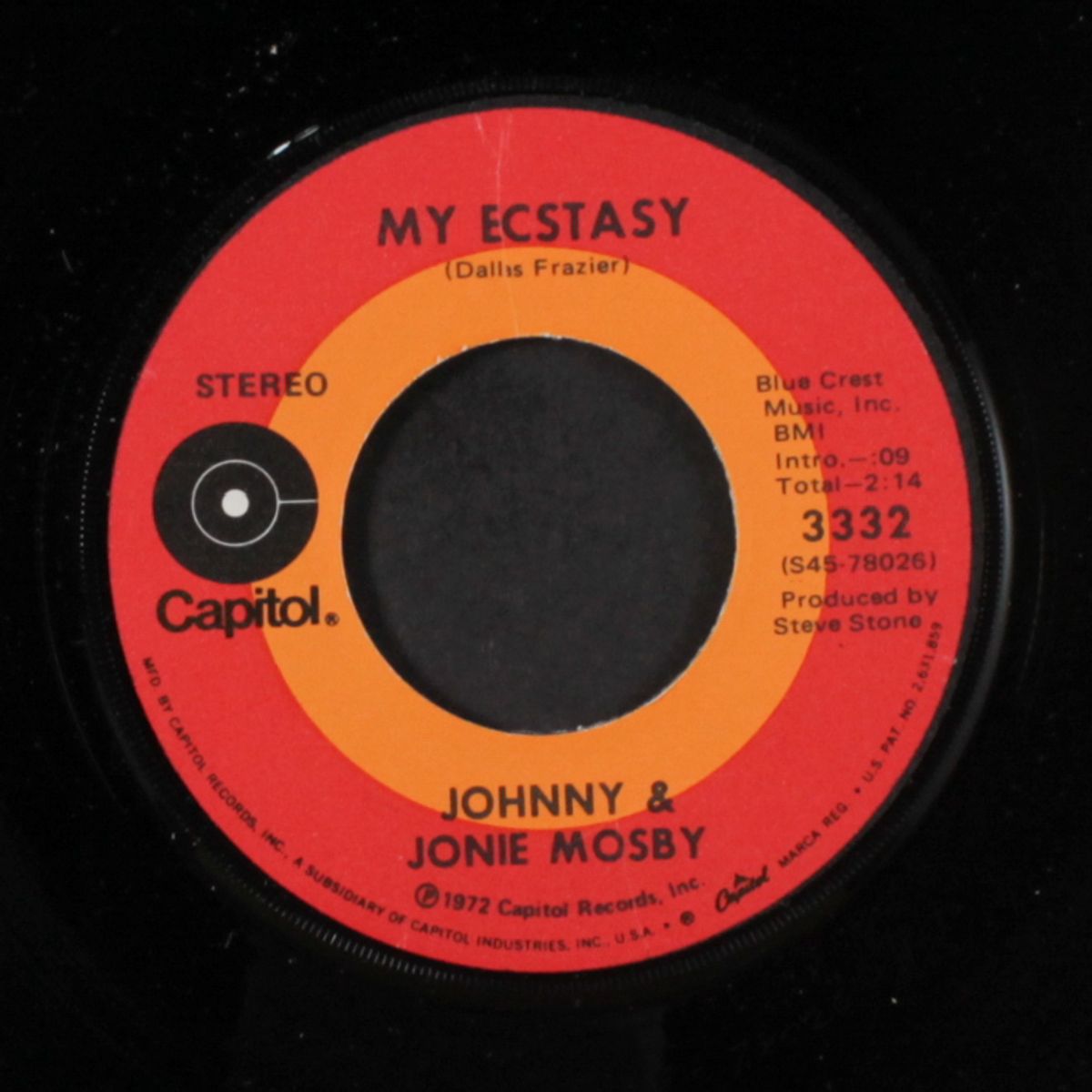 ain't you ever / my ecstasy by JOHNNY & JONIE MOSBY