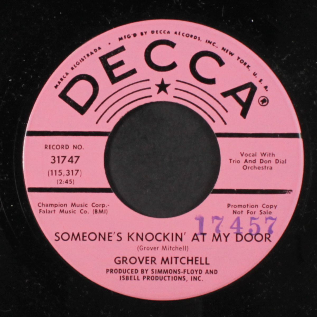 i will always have faith in you / someone's knockin' at my door by GROVER MITCHELL