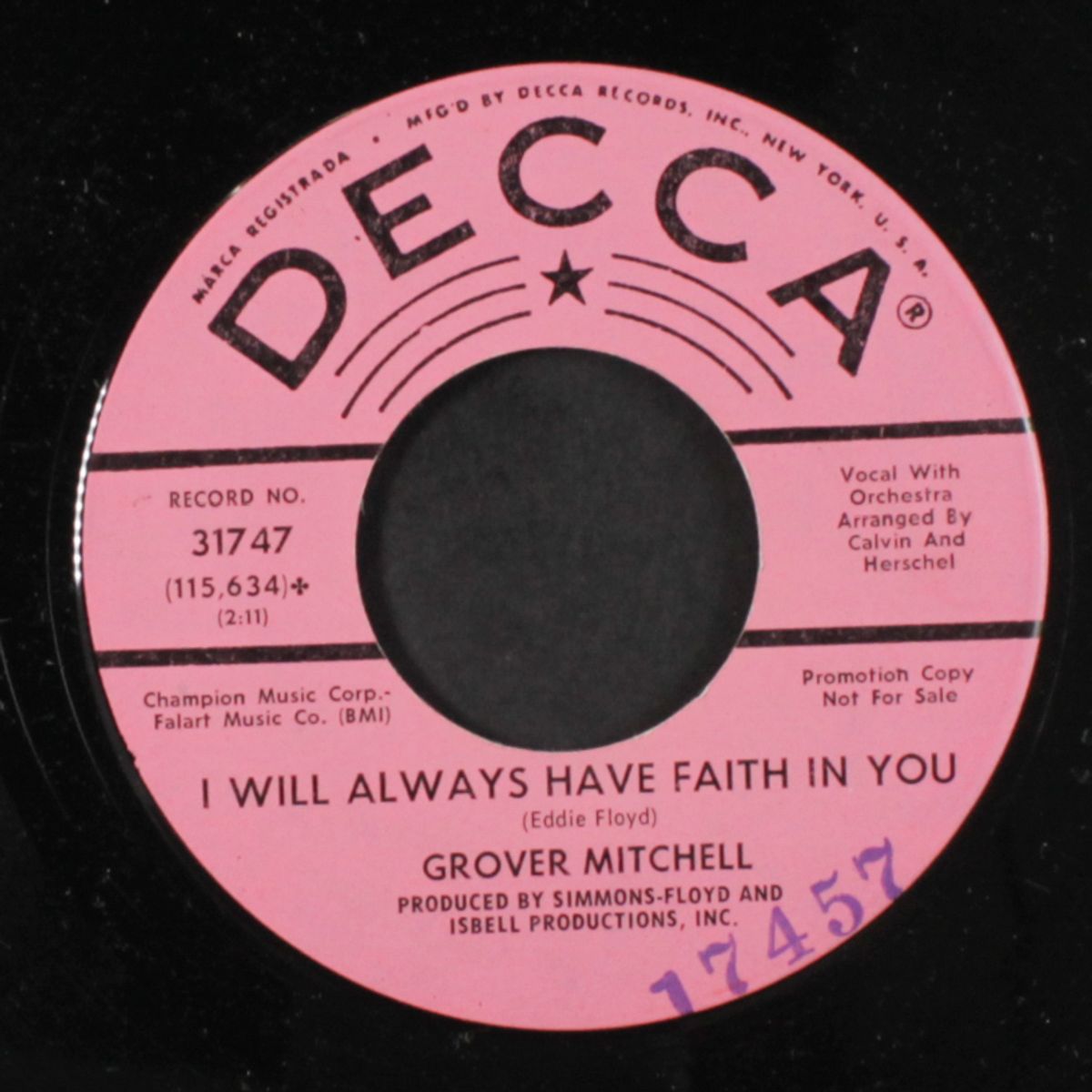 i will always have faith in you / someone's knockin' at my door by GROVER MITCHELL