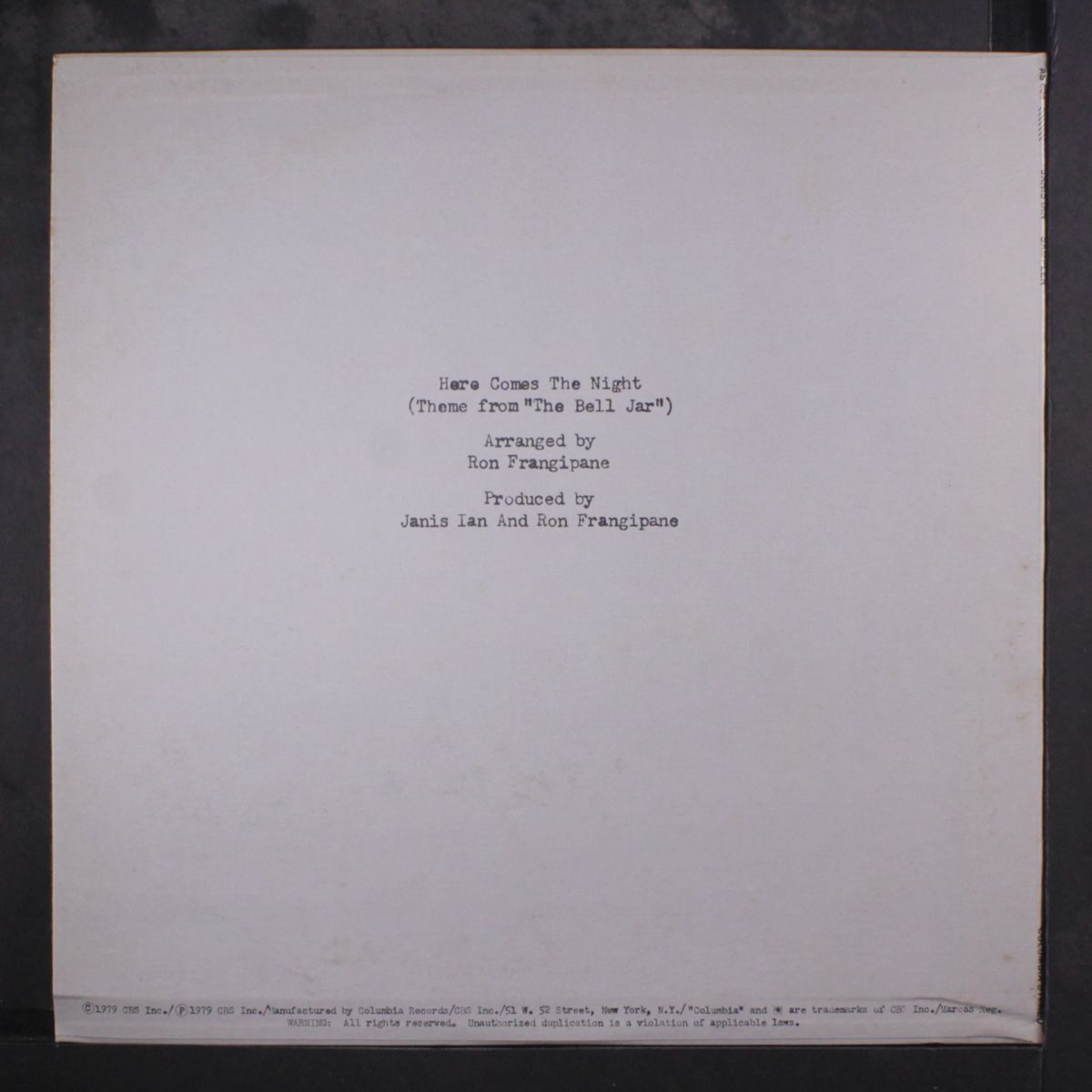 here comes the night (theme from the bell jar) by JANIS IAN