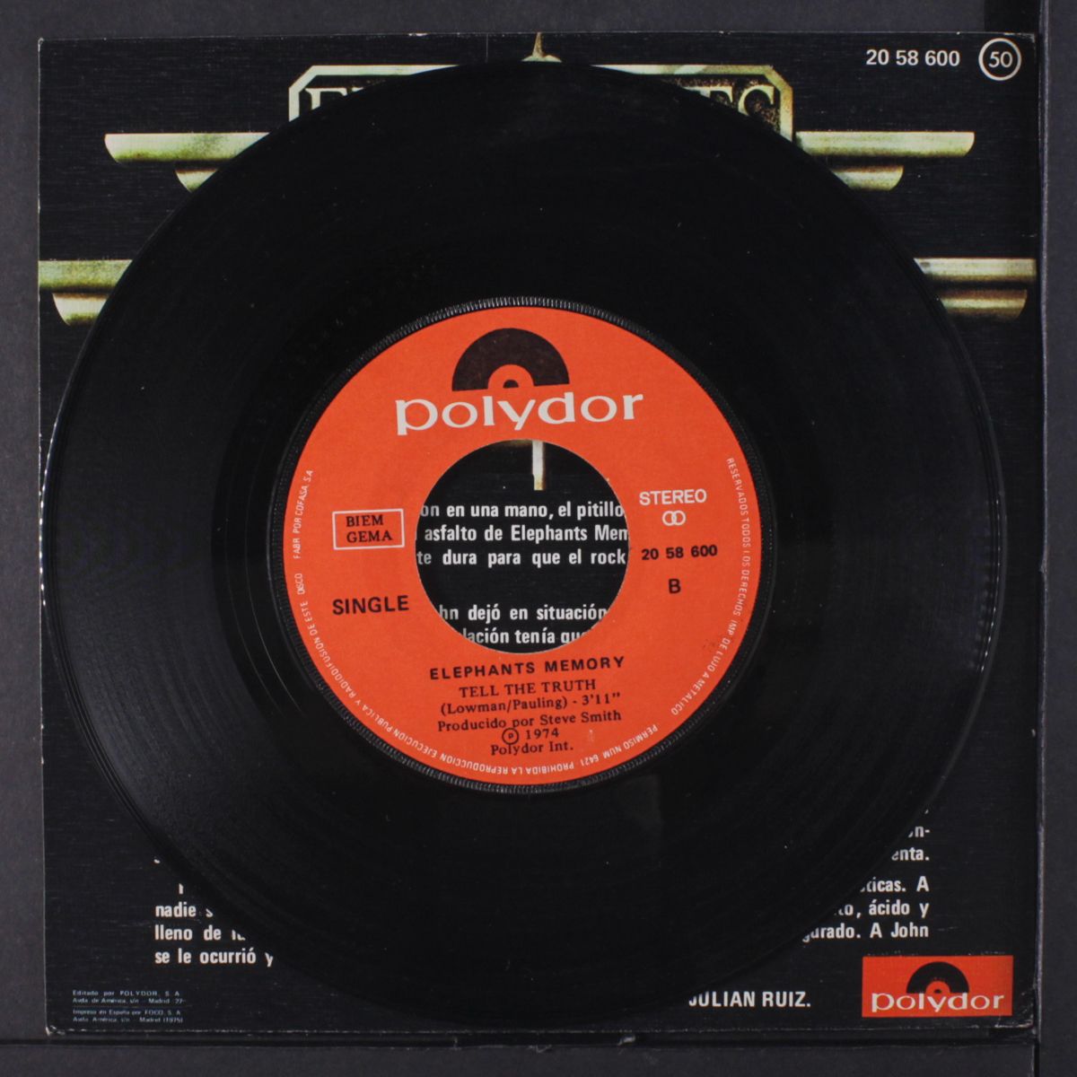 running man / tell the truth by ELEPHANTS MEMORY