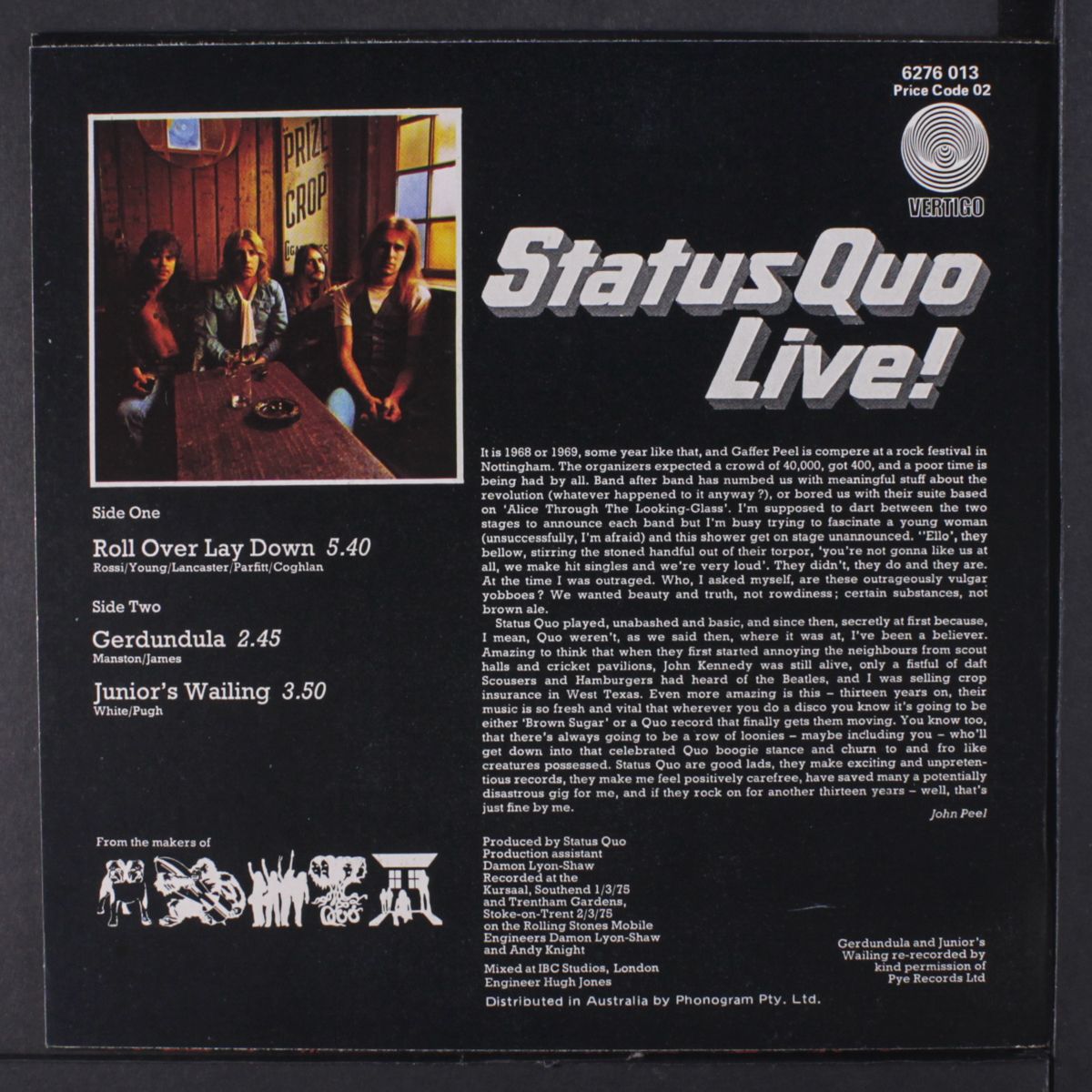 roll over lay down +2 by STATUS QUO