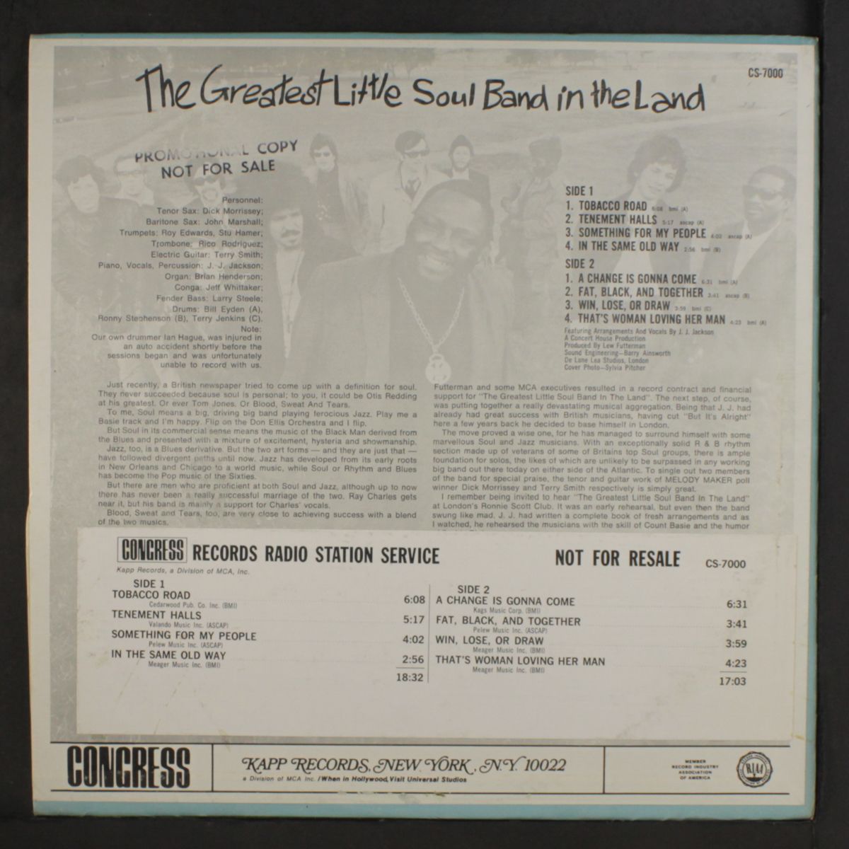 the greatest little soul band in the land by J.J. JACKSON