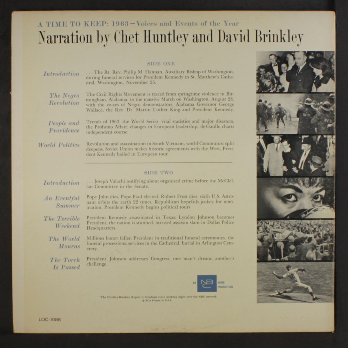 a time to keep: 1963 - voices & events of the year by CHET HUNTLEY & DAVID BRINKLEY