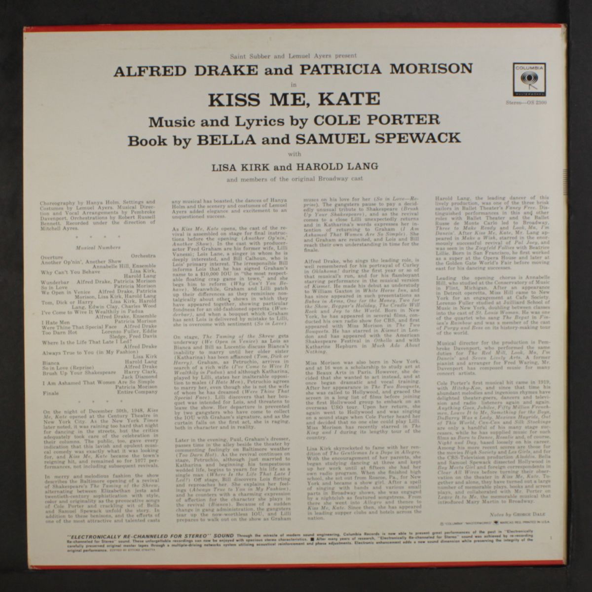 kiss me, kate by ORIGINAL CAST