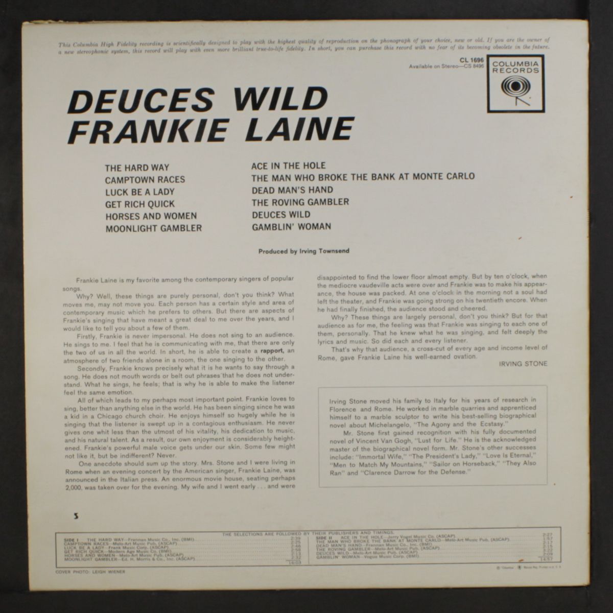 deuces wild by FRANKIE LAINE