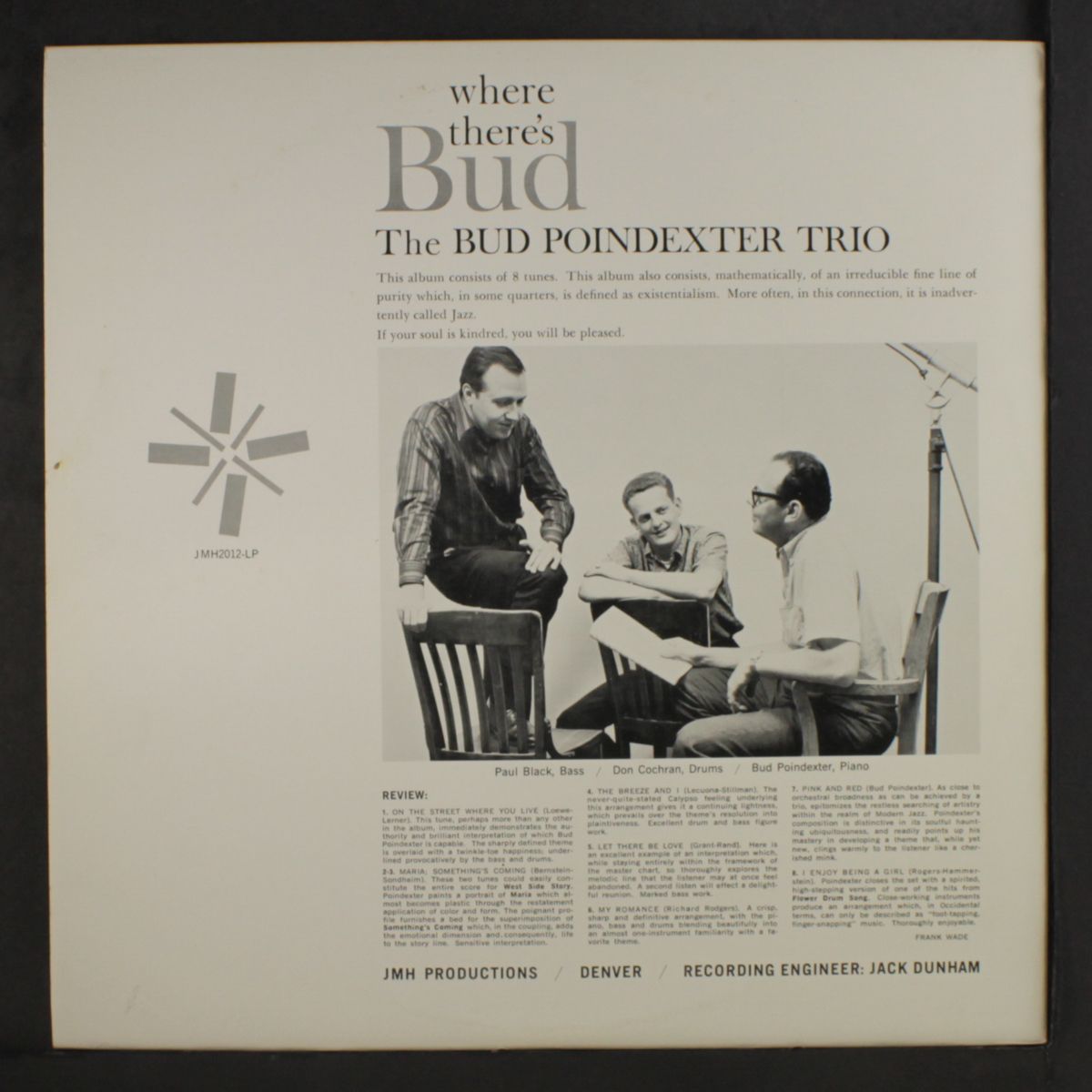 where there's bud by BUD POINDEXTER TRIO