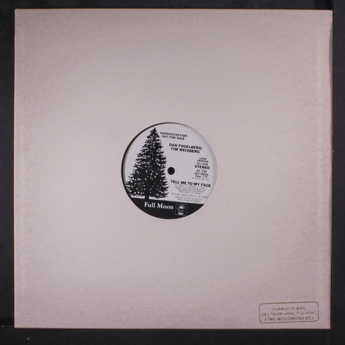tell me to my face / short by DAN FOGELBERG & TIM WEISBERG