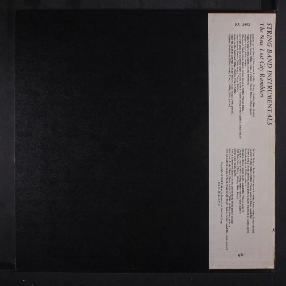 string band instrumentals by NEW LOST CITY RAMBLERS