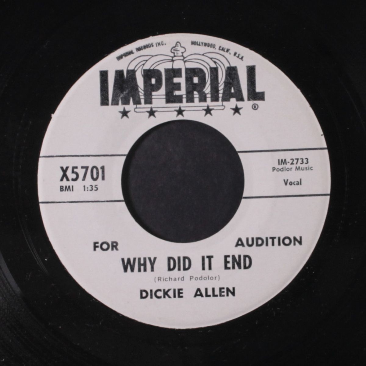 sally ann / why did it end by DICKIE ALLEN