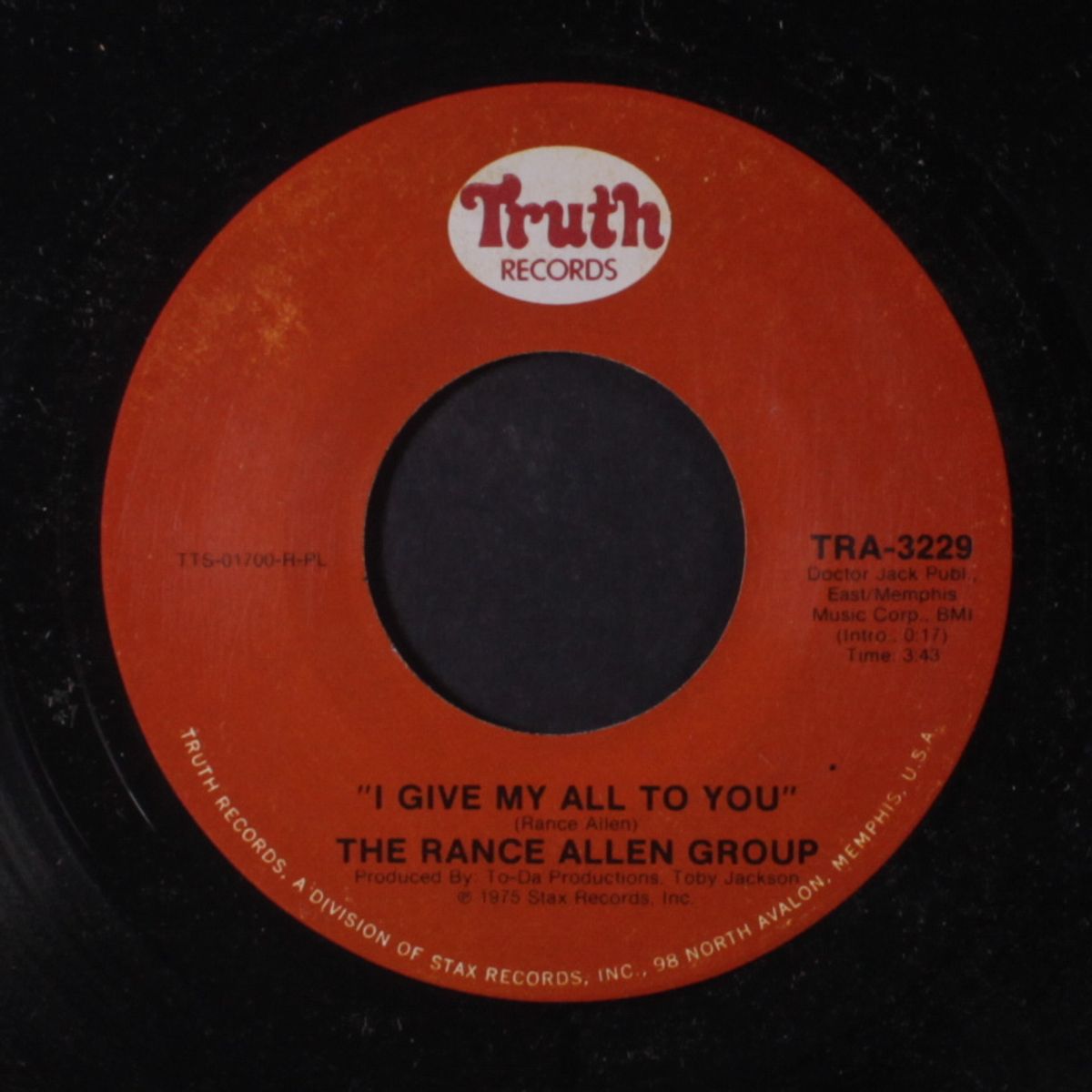 i give my all to you / what a day by RANCE ALLEN GROUP