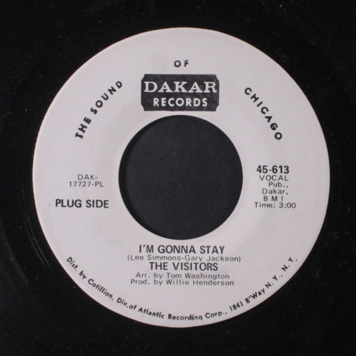 i'm gonna stay / lonely one, only son by VISITORS