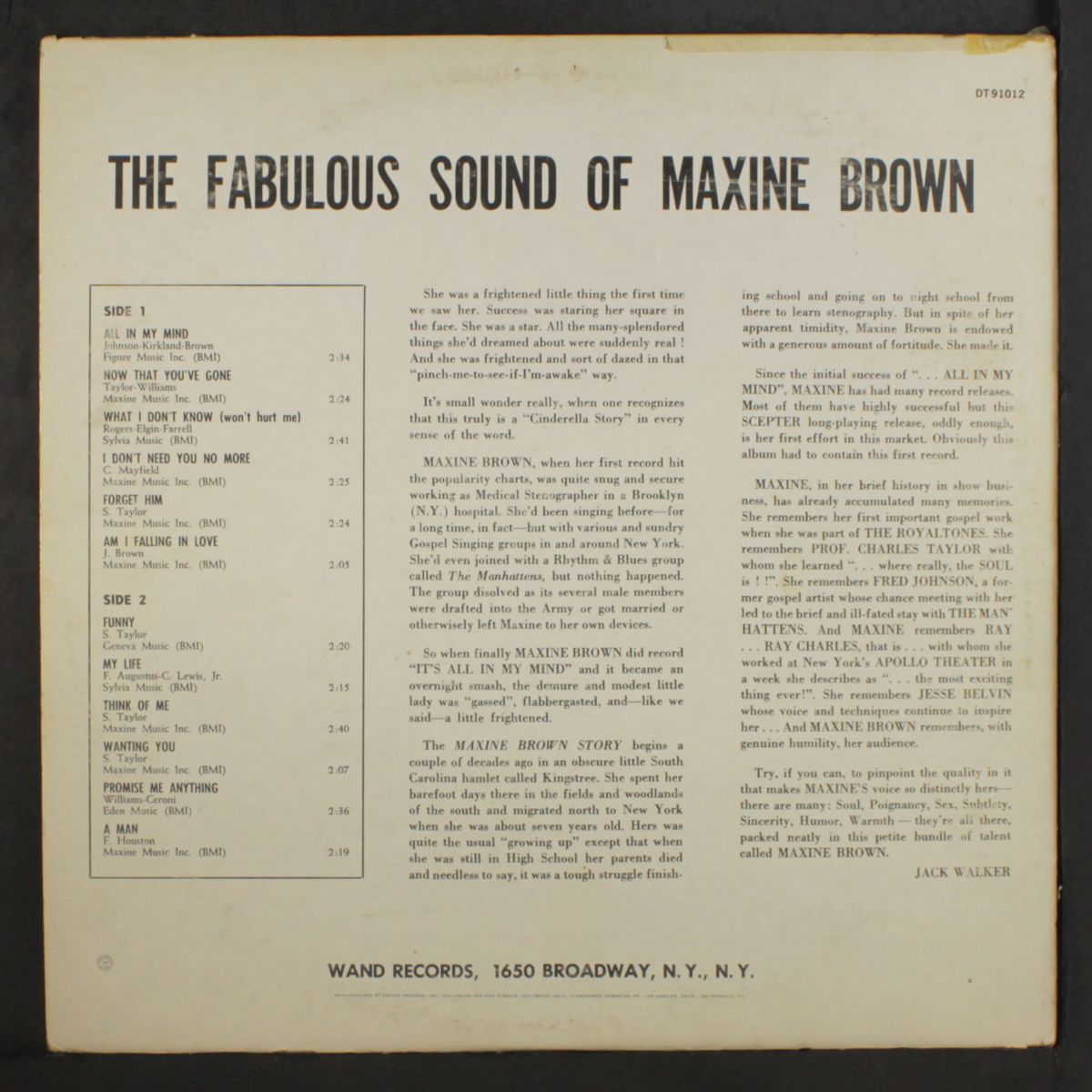 the fabulous sound of maxine brown by MAXINE BROWN