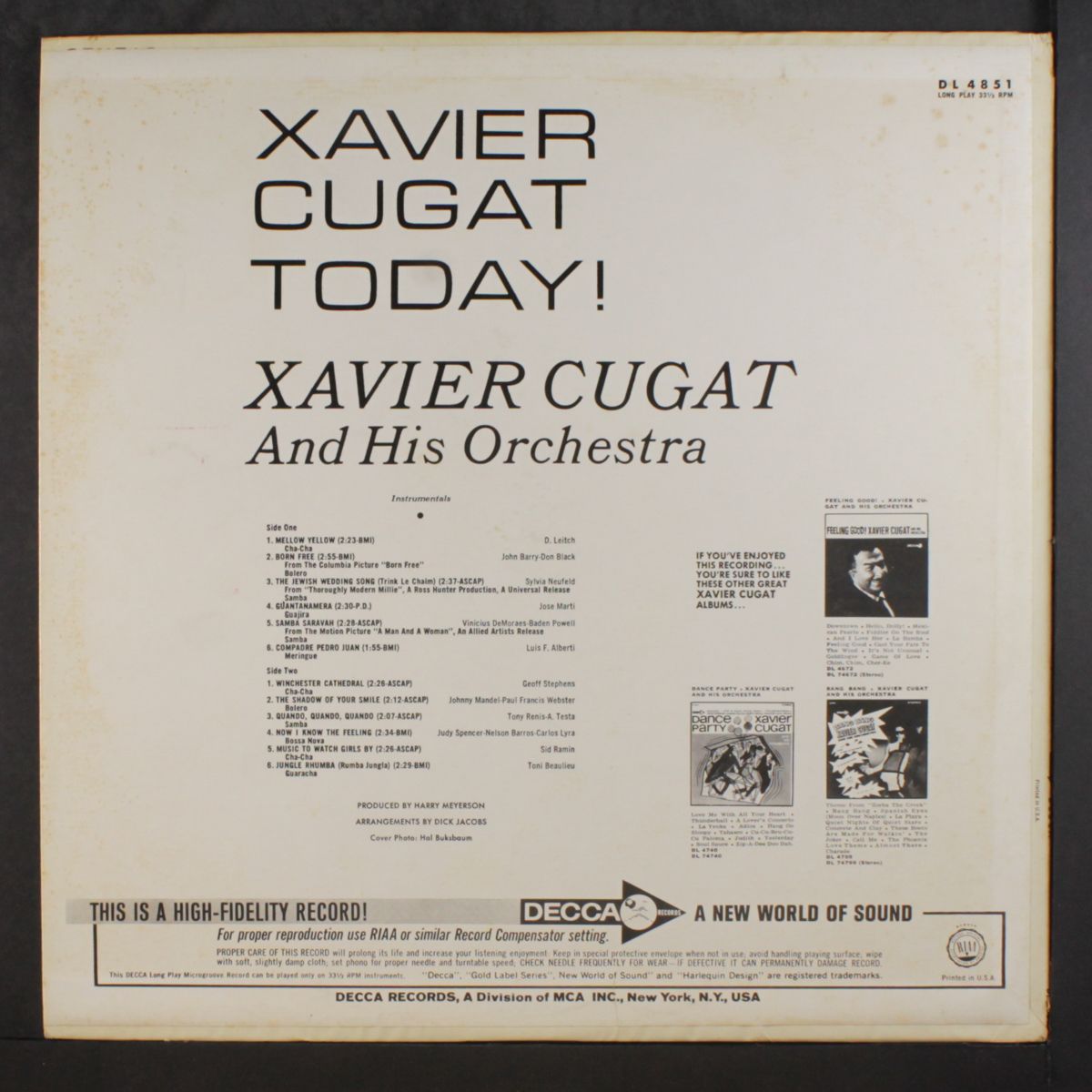 today! by XAVIER CUGAT