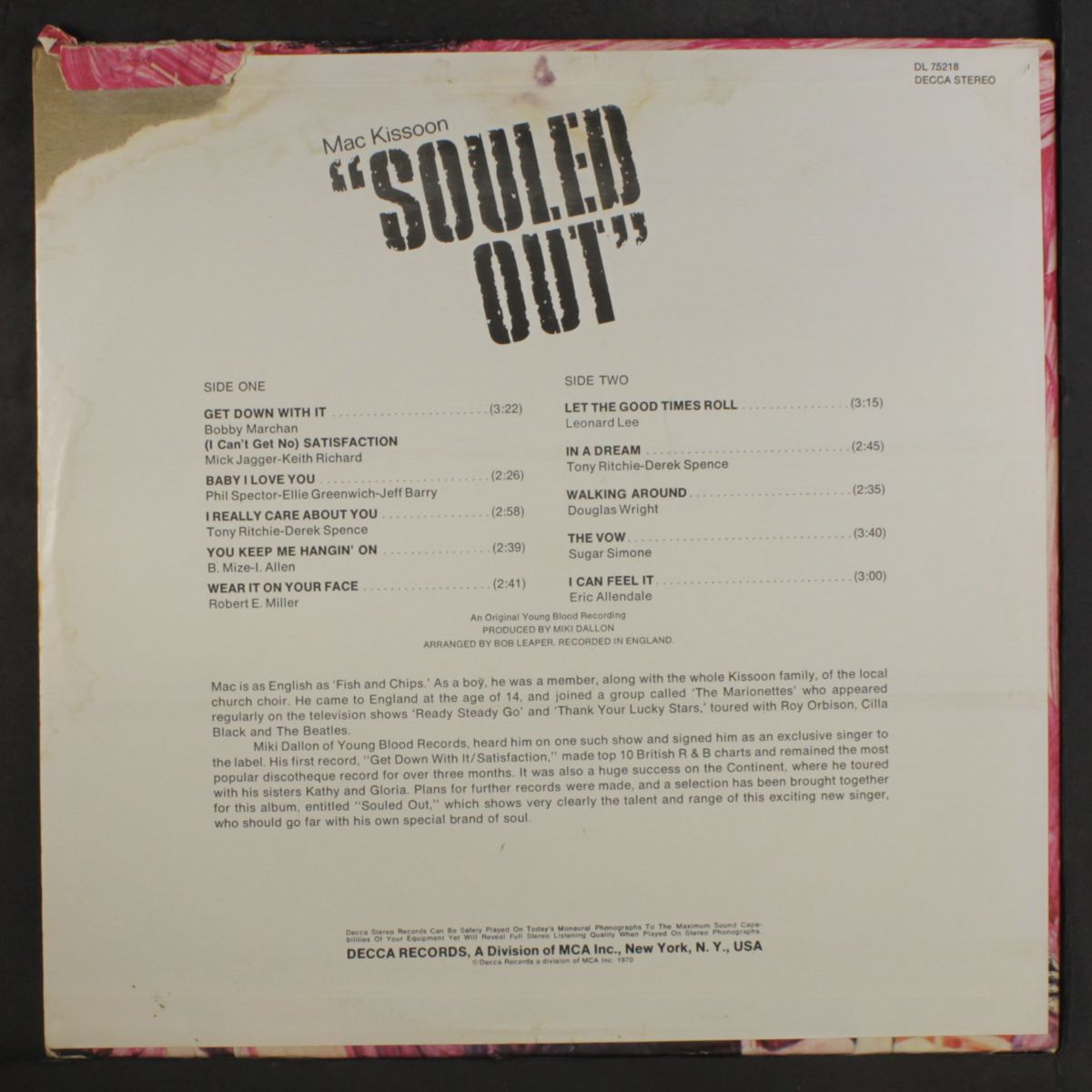 souled out by MAC KISSOON