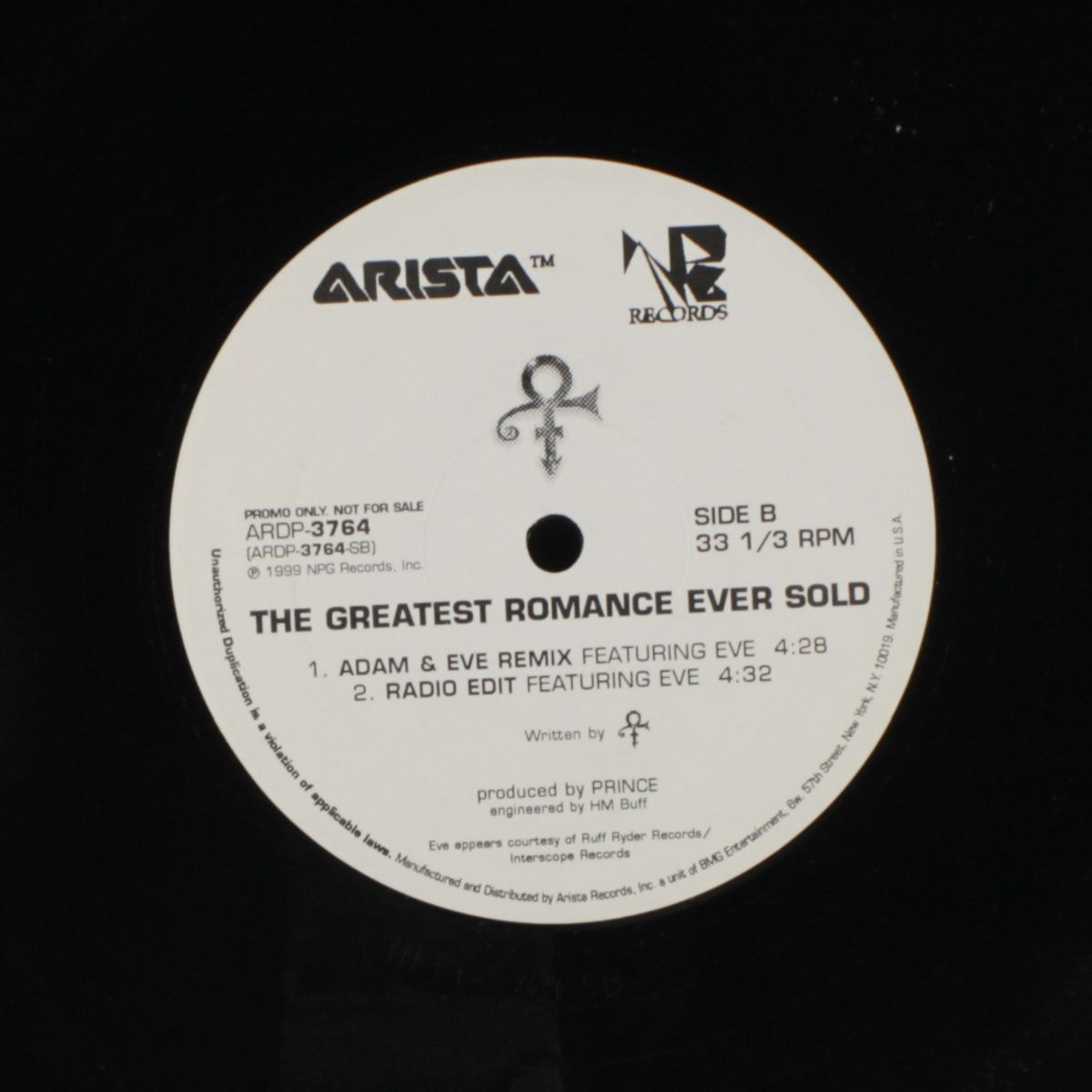 the greatest romance ever sold by PRINCE