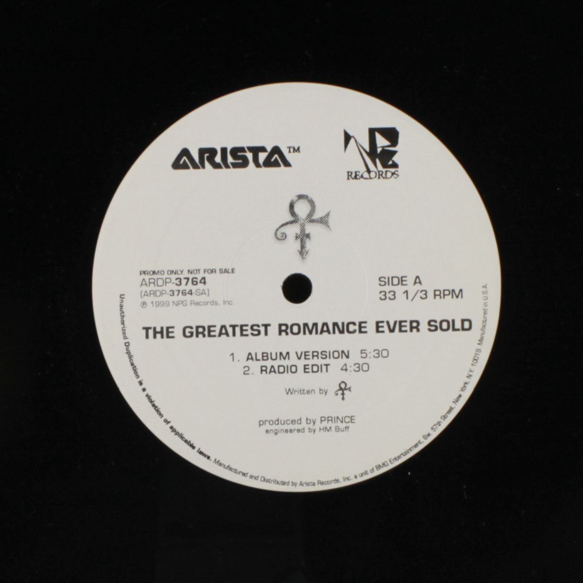 the greatest romance ever sold by PRINCE