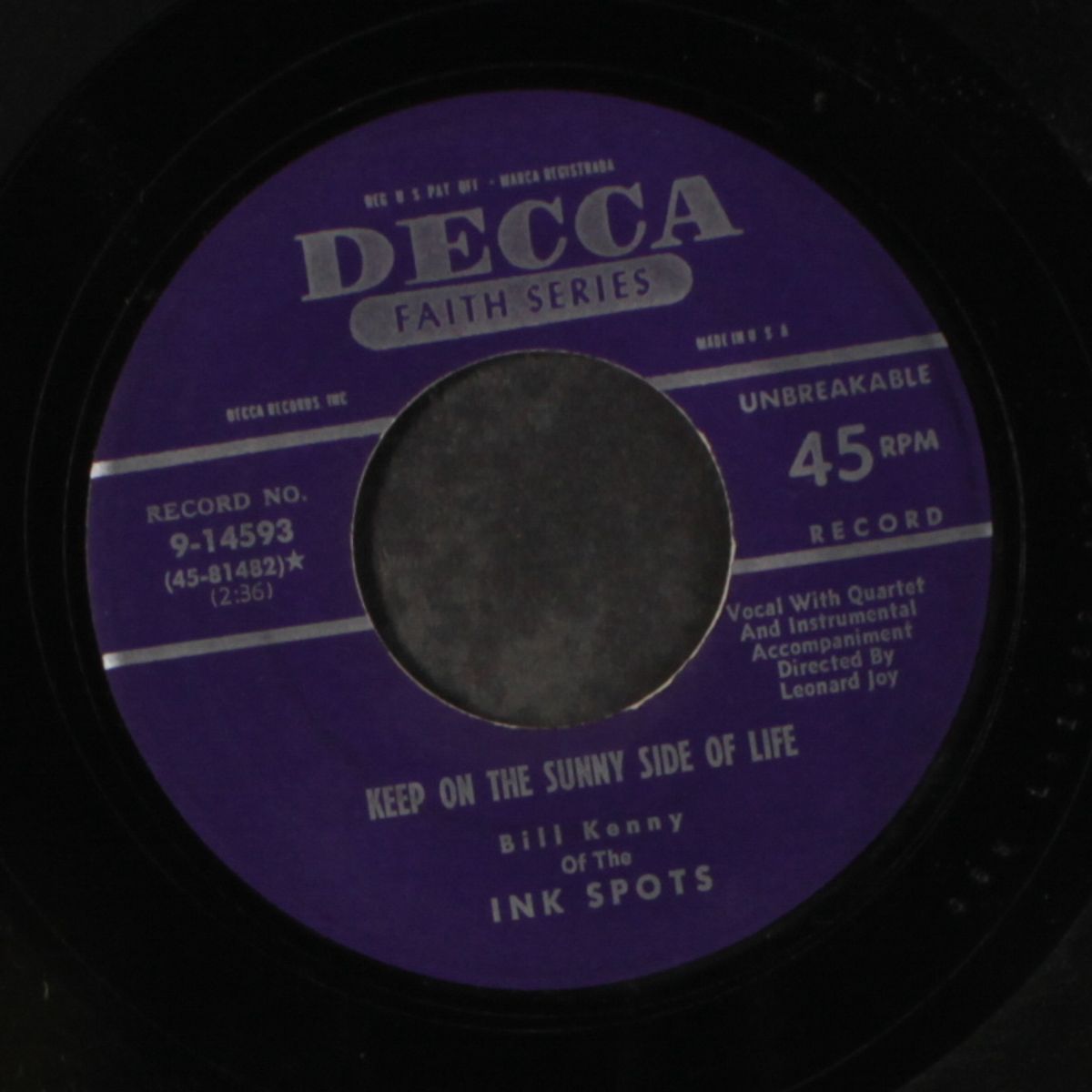 these things shall pass / keep on the sunny side of life by BILL KENNY