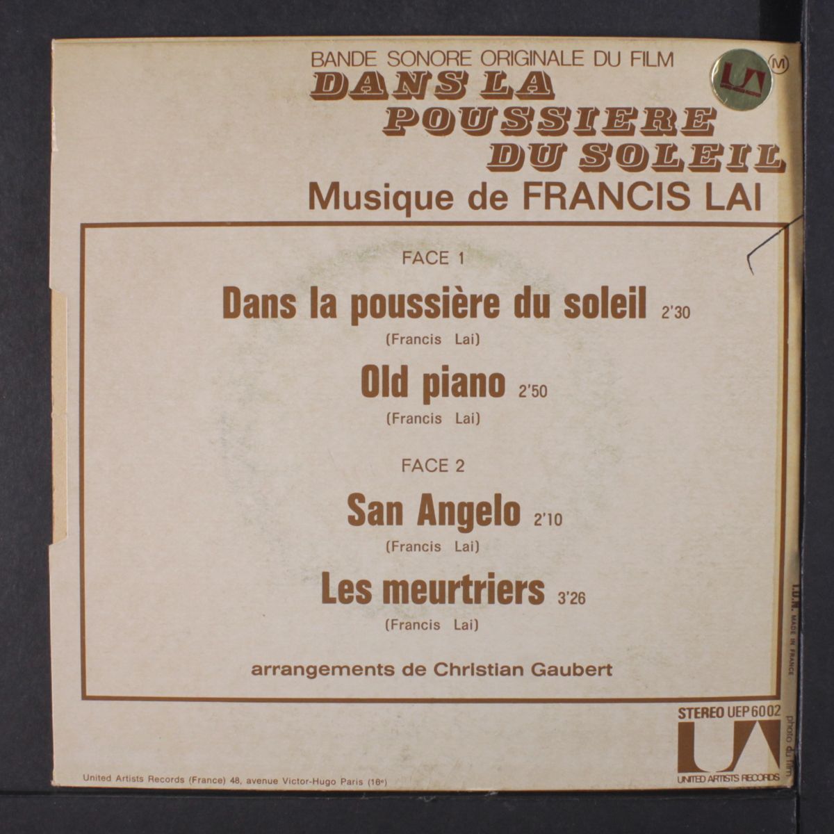 dans la poussiere du soleil by FRANCIS LAI