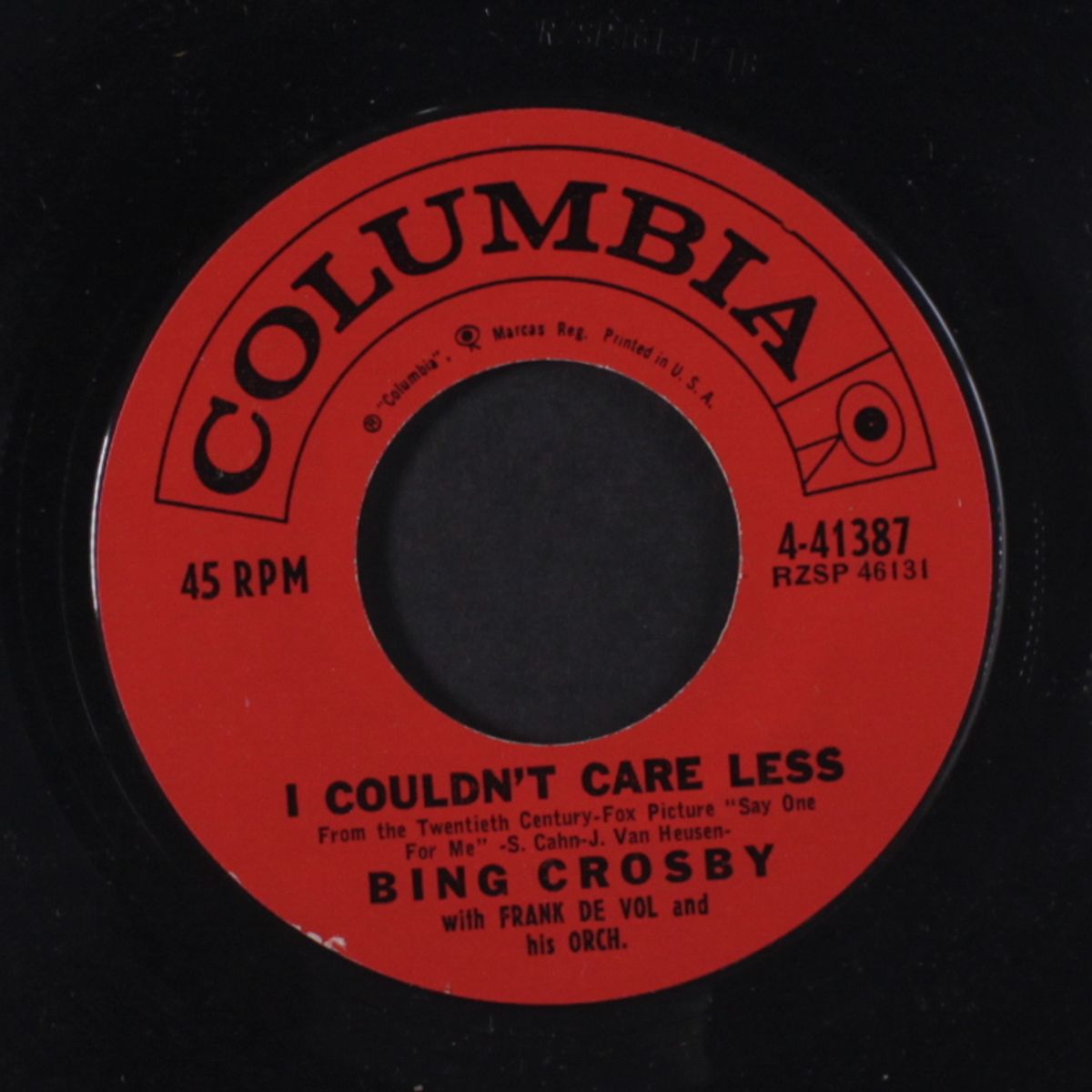 i couldn't care less / say one for me by BING CROSBY