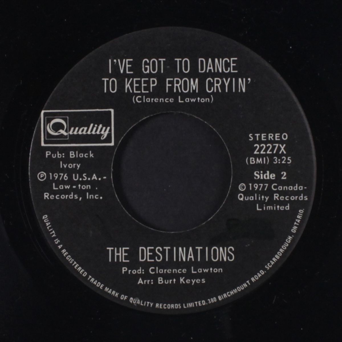 the hustle & the bus stop / i've got to dance to keep from cryin' by DESTINATIONS
