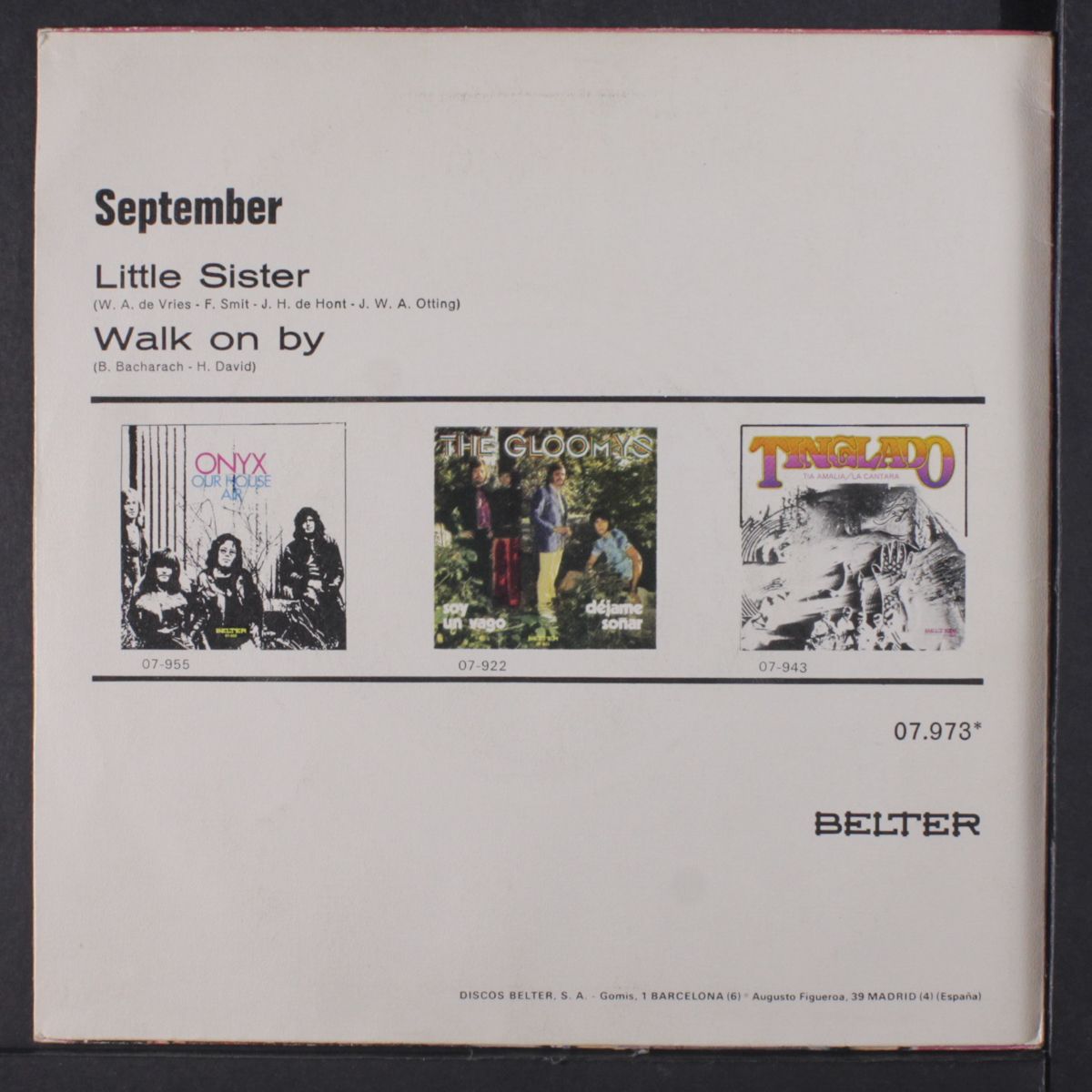little sister / walk on by by SEPTEMBER