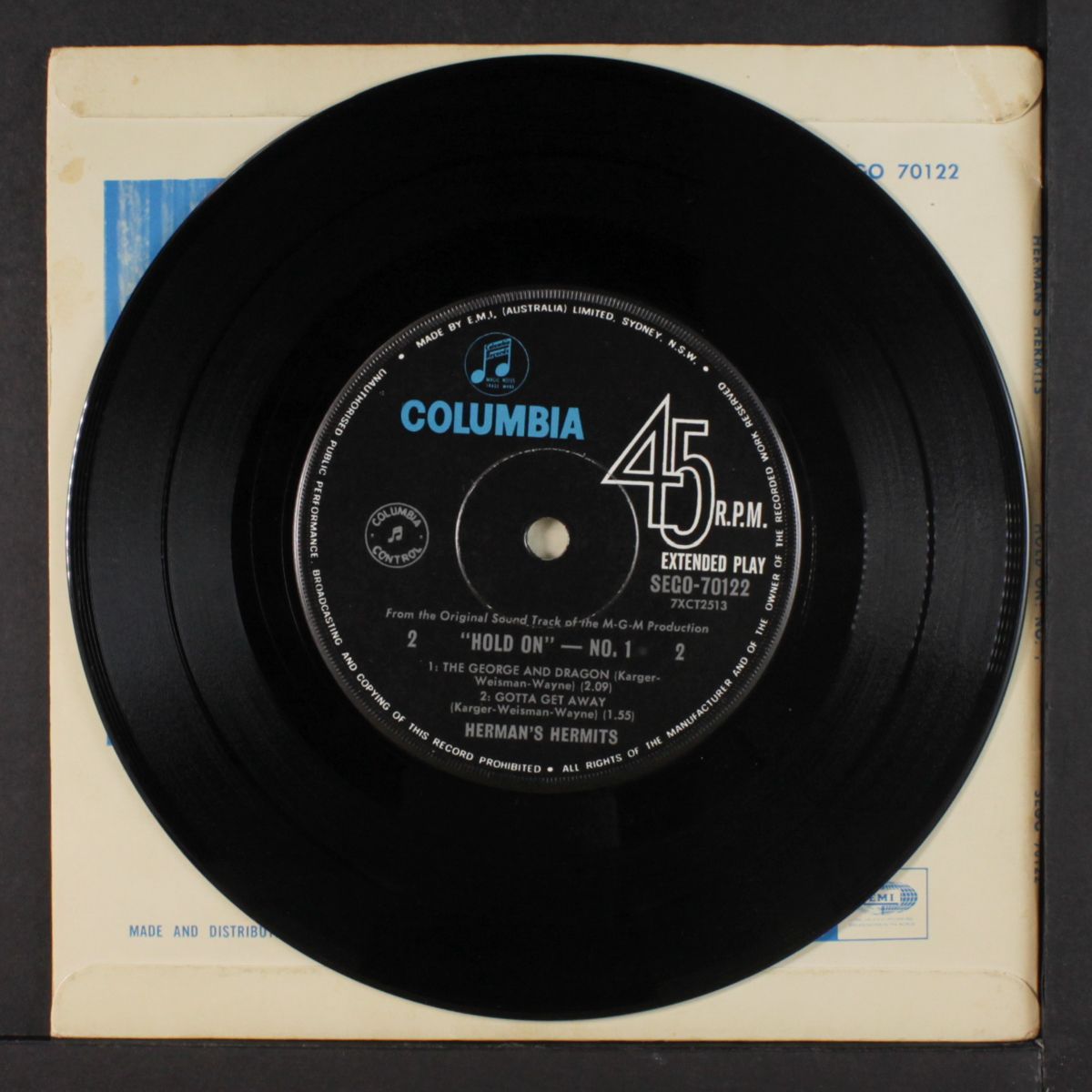 hold on + 3 (no. 1) by HERMAN'S HERMITS