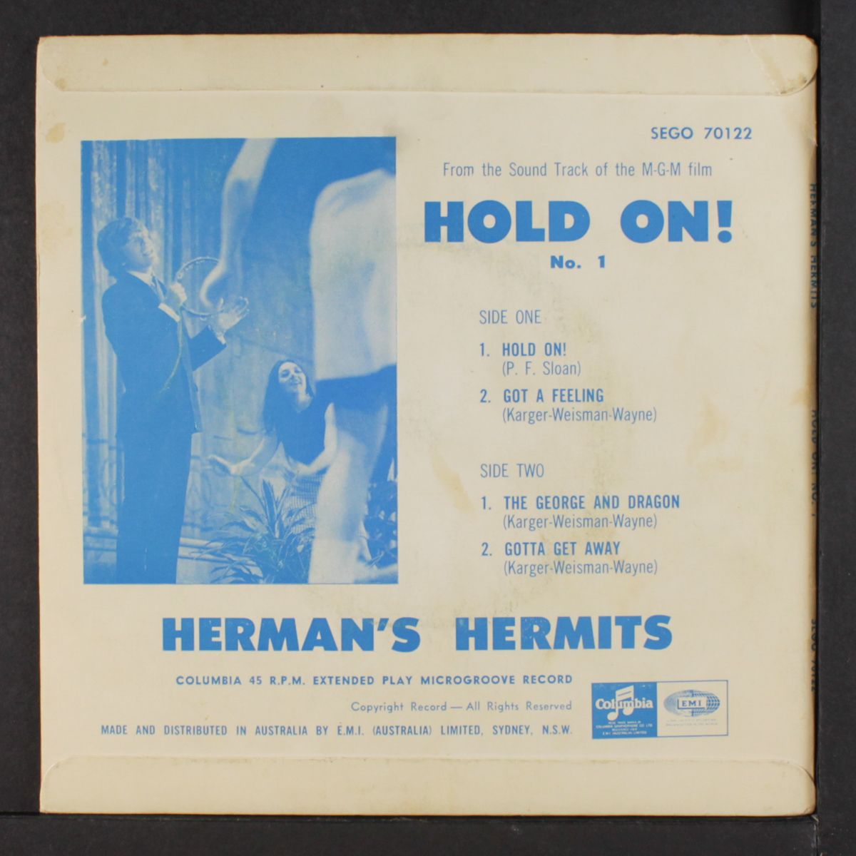 hold on + 3 (no. 1) by HERMAN'S HERMITS